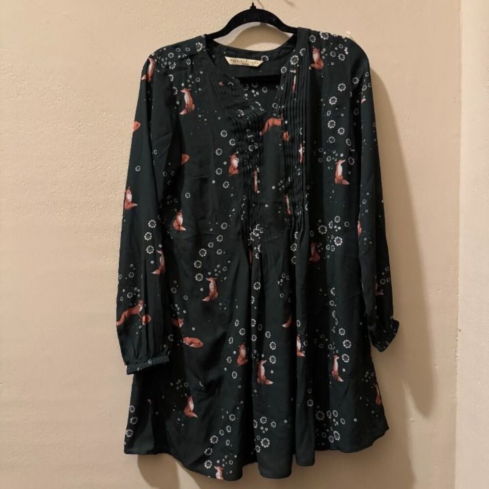 Green Fox Shift Dress